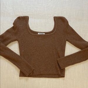 Old Navy Brown Crew Neck Sweater Ribbed Knit